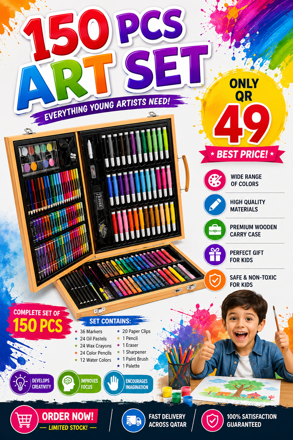 150 Pieces Art Set