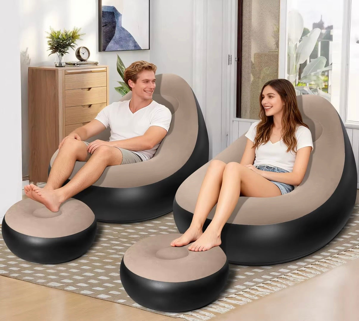 Inflatable Sofa With Footrest