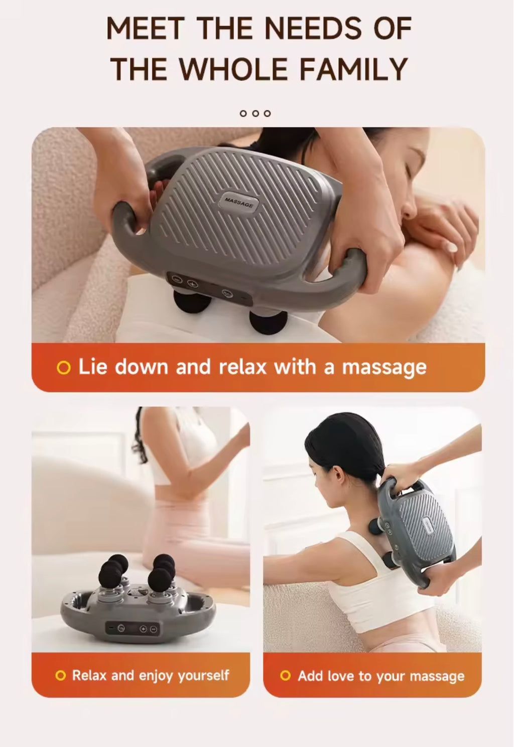 Six headed massager