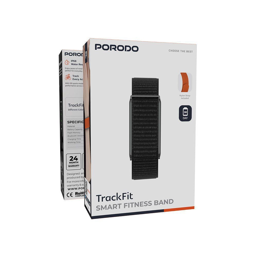 Porodo Trackfit Smart Fitness Band(Nylon strap)