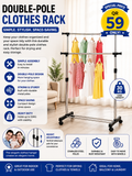 👕✨ Double-Pole Clothes Rack ✨👕