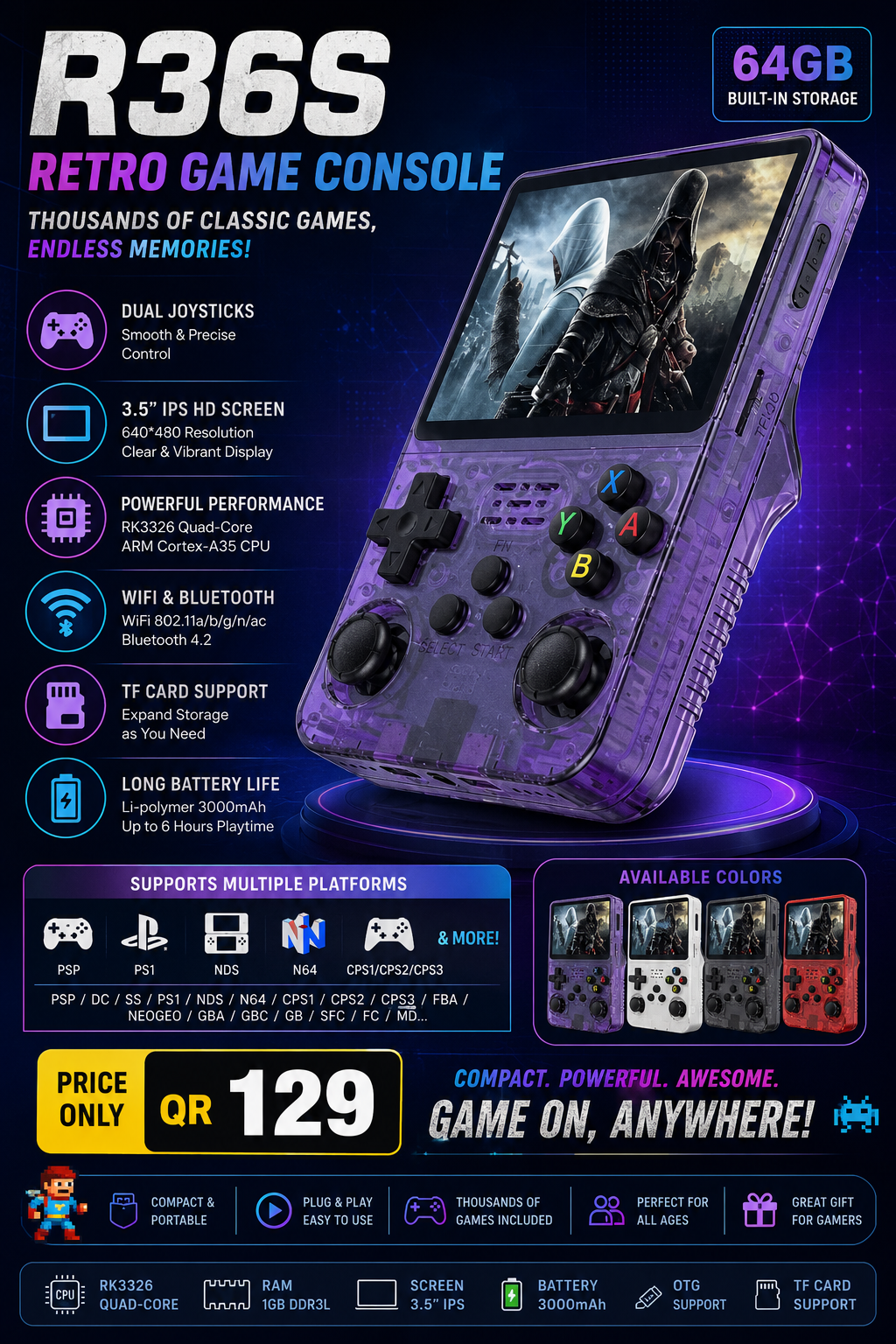 🎮 R36S Retro Game Console