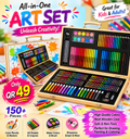 180 pc portable school drawing set