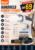 RAF Hand Hanging Garment Steamer – 1500W