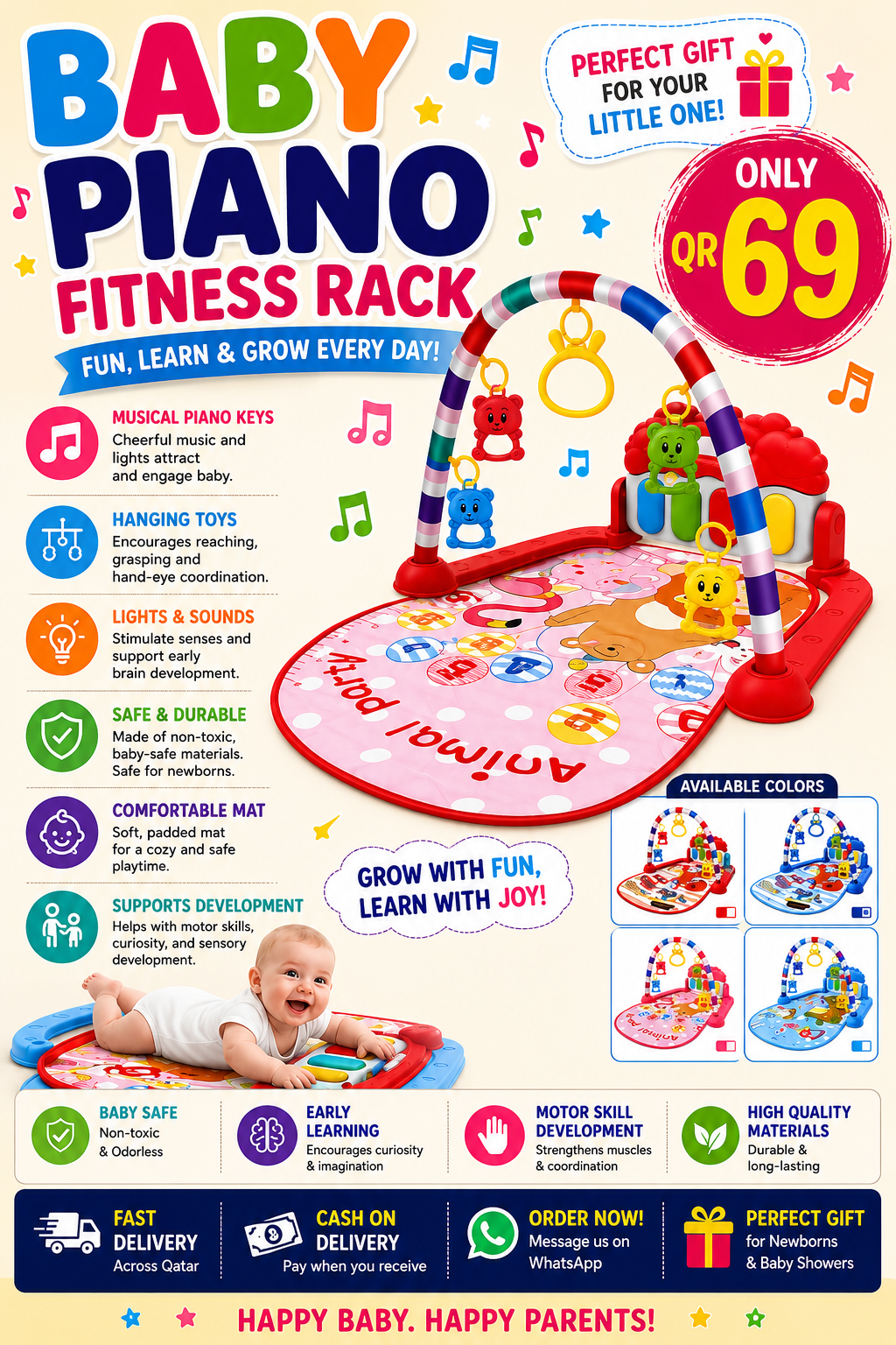 Baby Piano Fitness Rack
