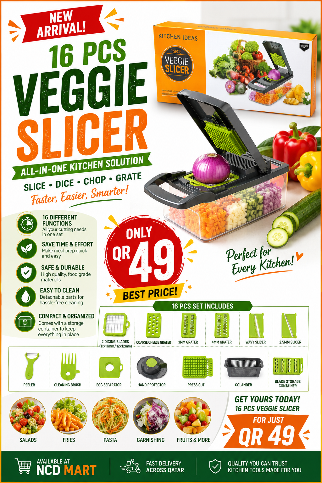 16 PCS Veggie Slicer Set