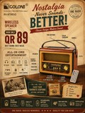 📻 GOLON RX-BT88SQ Retro Wireless Speaker