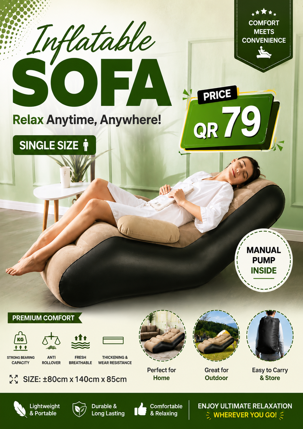 Cozy Inflatable Sofa – Single Size