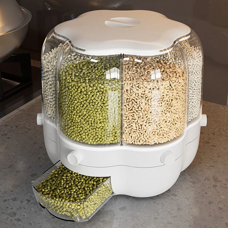 Rotating grain container