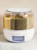 Rotating grain container