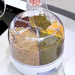 Rotating grain container
